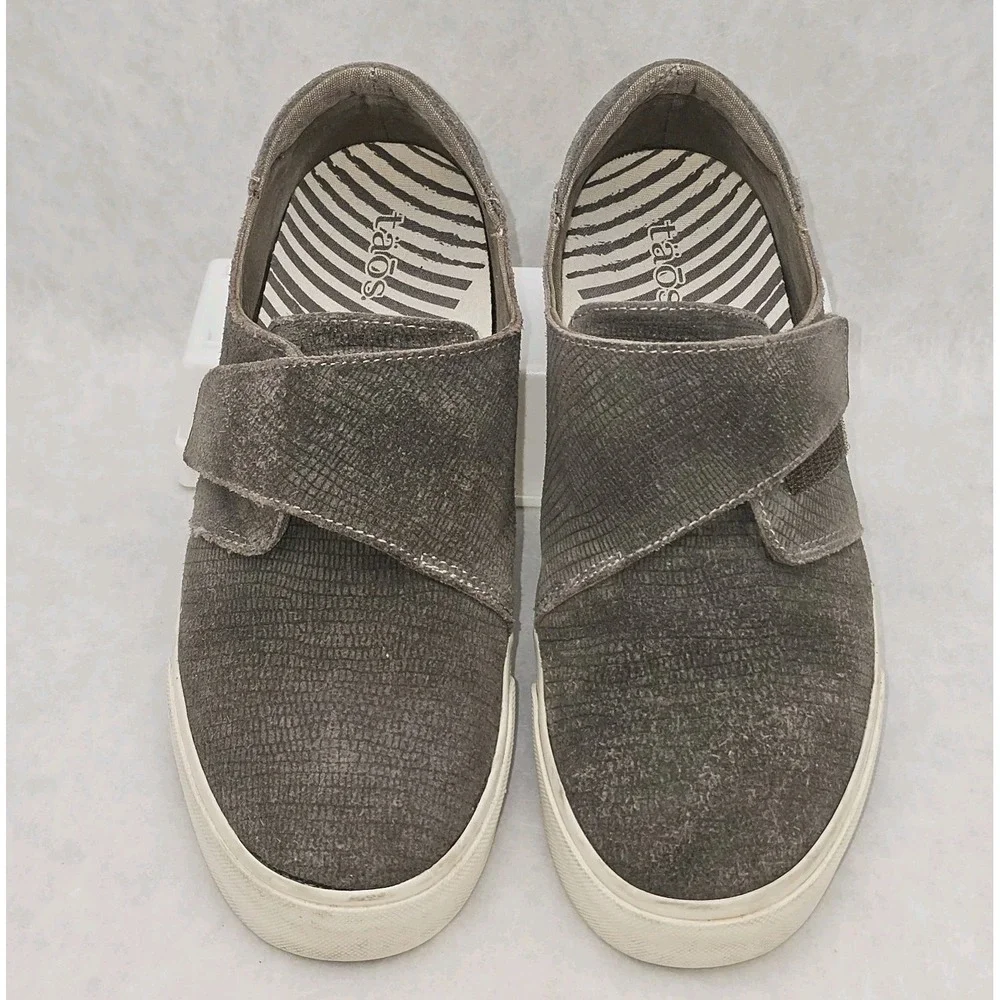 Taos Soul Taupe Embossed Suede EU 40 US 9.5 Women's Sneaker Shoes Arch Support